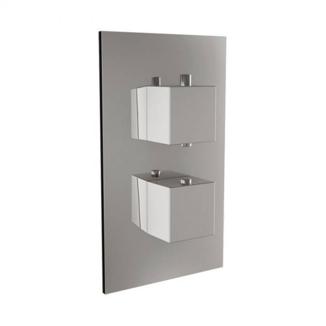 Twin Thermostatic Square Handle Concealed Valve with Diverter