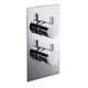 Twin Thermostatic Round Handle Concealed Valve with Diverter