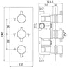 Triple Thermostatic Round Handle Concealed Valve with Diverter