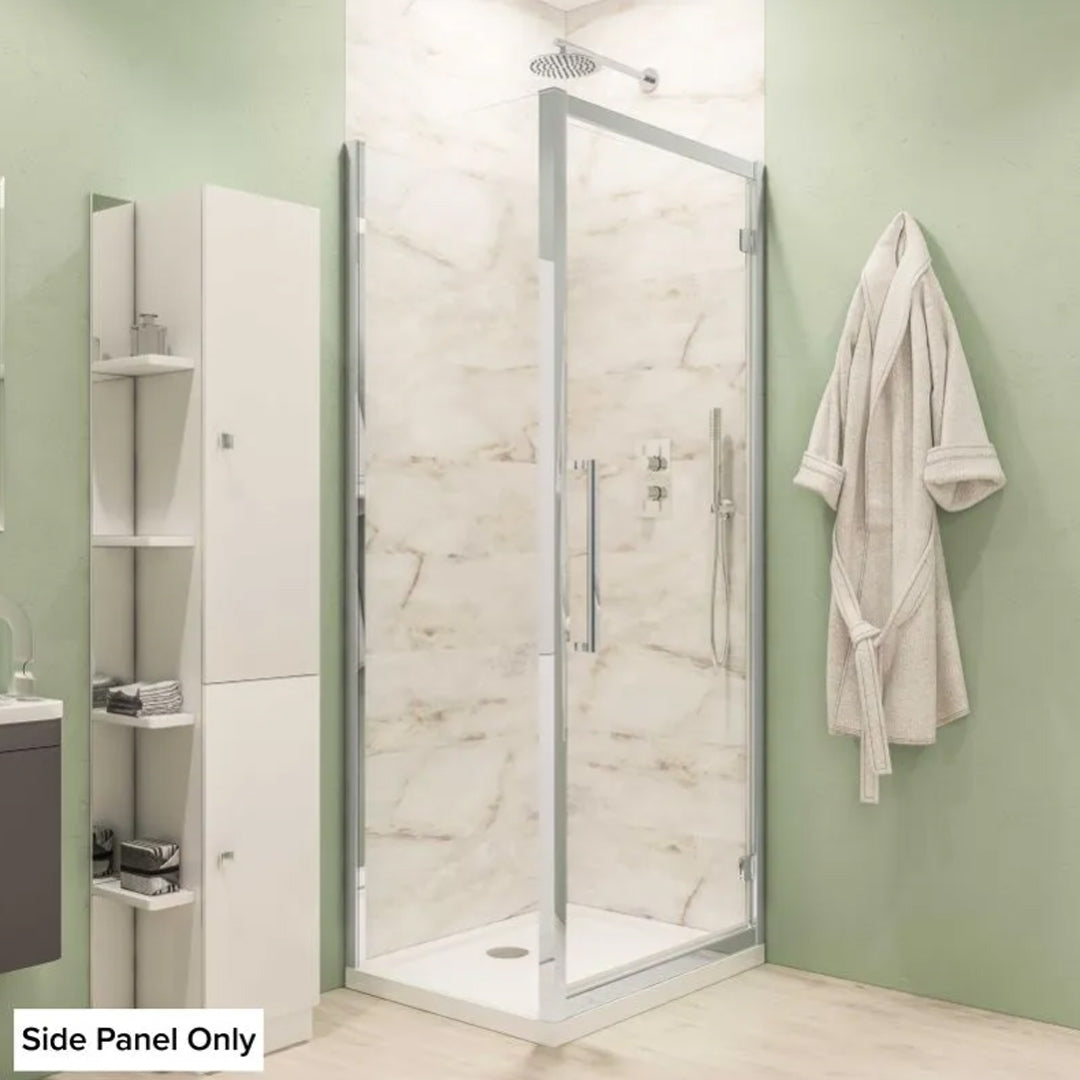 Corniche Hinge Door Side Panel 2000 x 800mm - Chrome