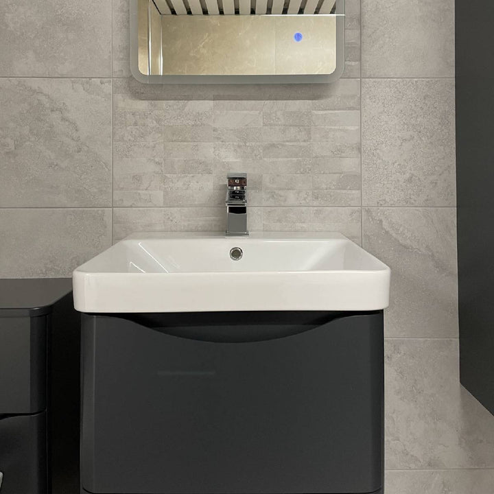 Chrono Rel Decor White 31.6 x 60.8cm Porcelain Tile - 1.152sqm perbox