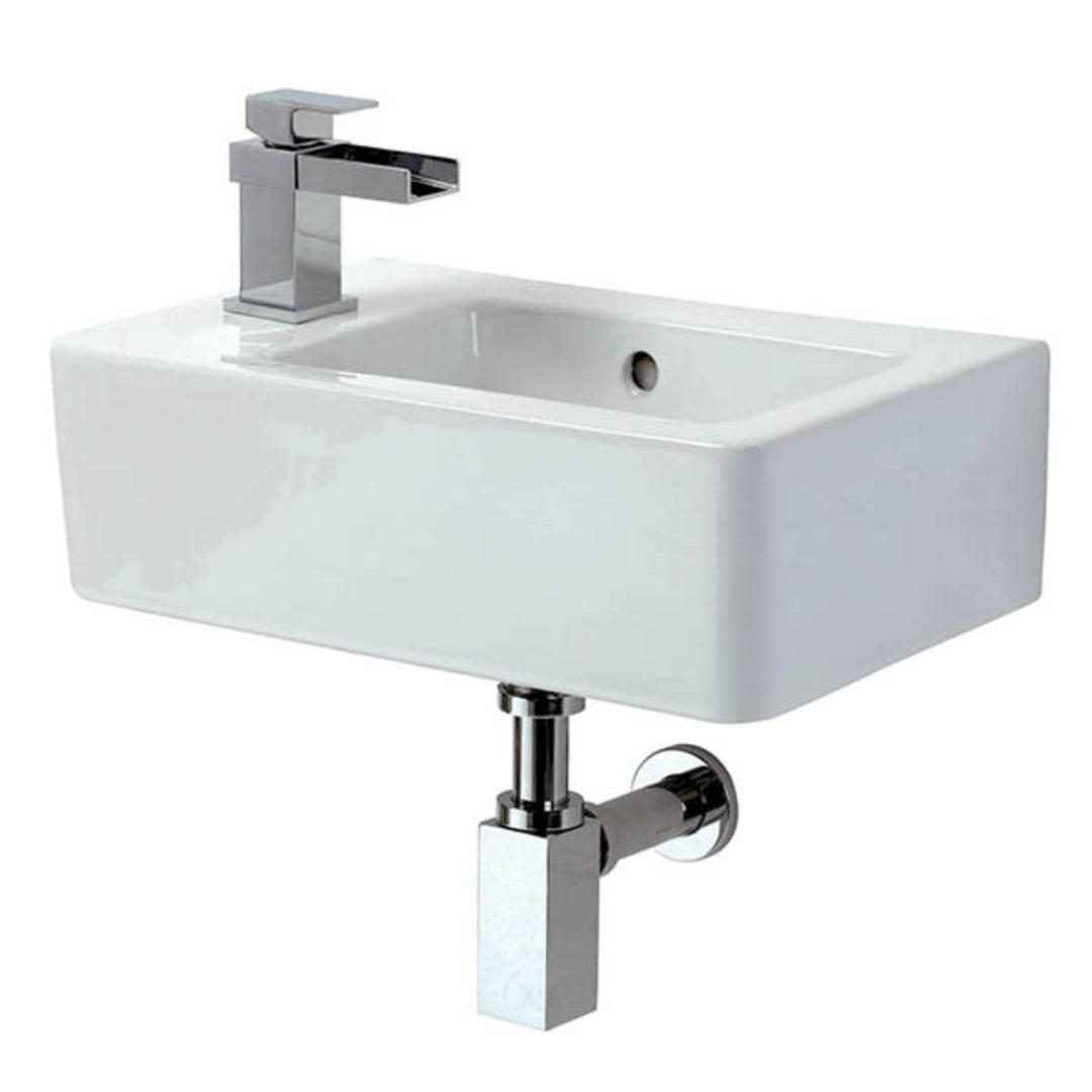 Objekt Ceramica Cubix Cloakroom Wall Mounted Basin