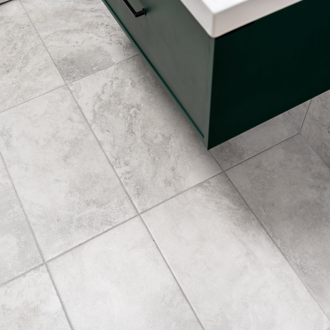 Chrono White 31.6 x 60.8cm Porcelain Floor &amp; Wall Tile - 1.152sqm perbox