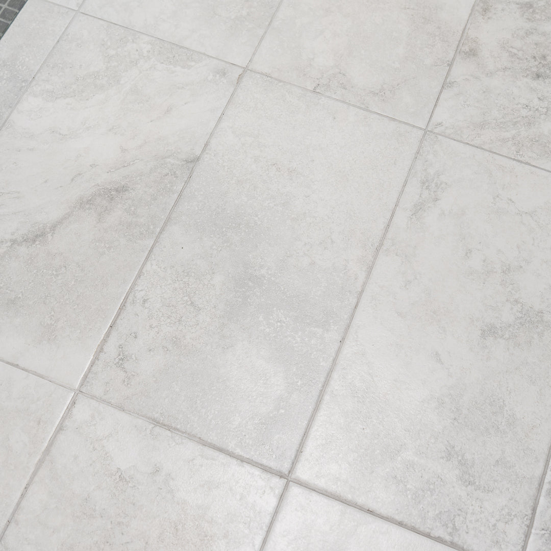 Chrono White 31.6 x 60.8cm Porcelain Floor &amp; Wall Tile - 1.152sqm perbox