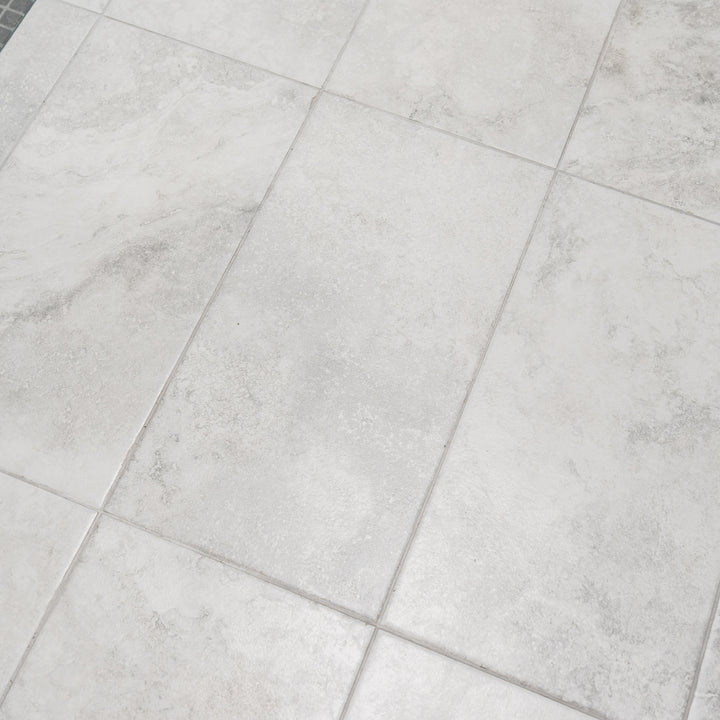 Chrono White 31.6 x 60.8cm Porcelain Floor &amp; Wall Tile - 1.152sqm perbox