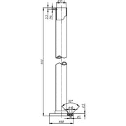 Hudson Reed Freestanding Bath Standpipes DA311 - Technical drawing