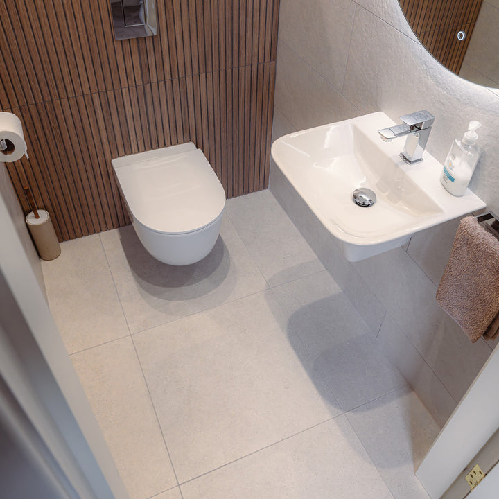 Clunia Natural 60 x 60cm Matt Rectified Porcelain Tile - 1.44sqm perbox