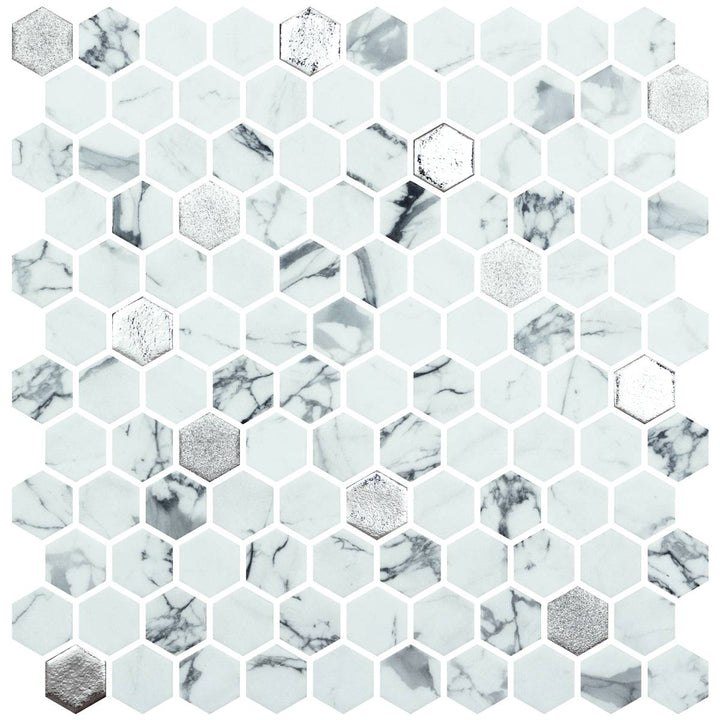 Hex Umber Mosaic 30.1 x 29.0cm Sheet