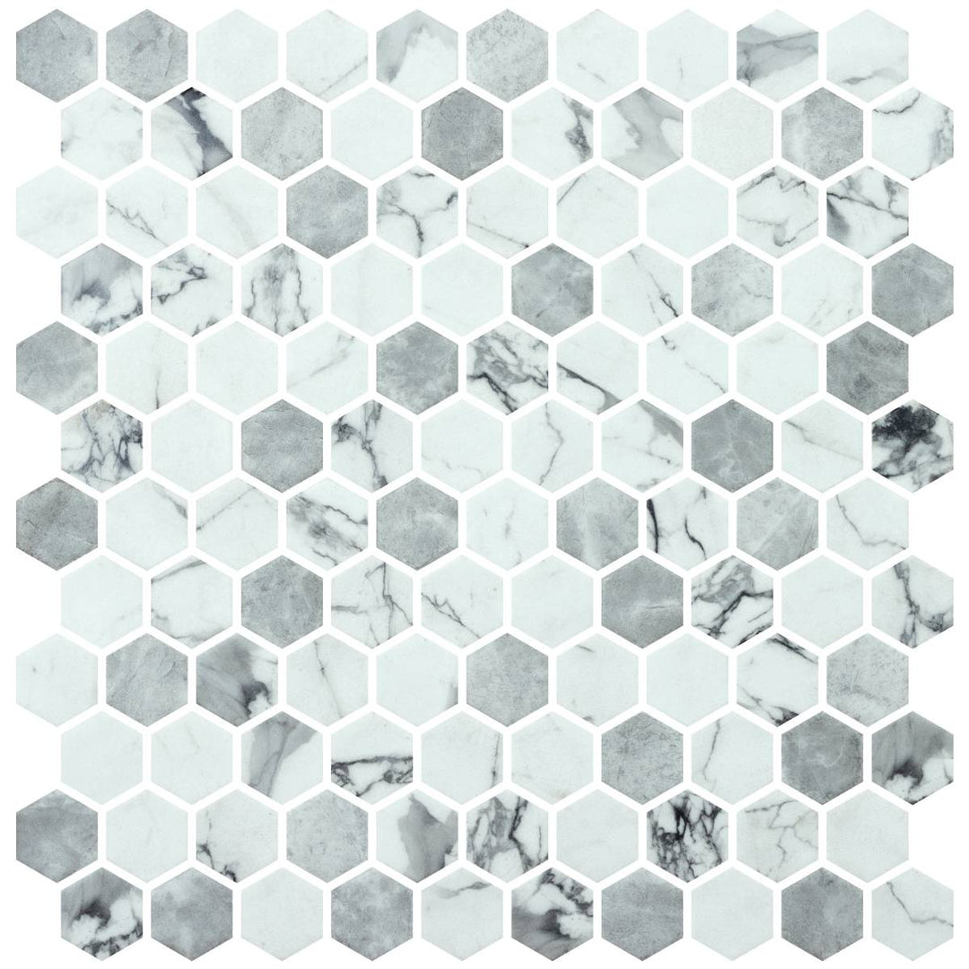 Hex Misty Matte Non Slip 30.1 x 29.0cm Mosaic Sheet