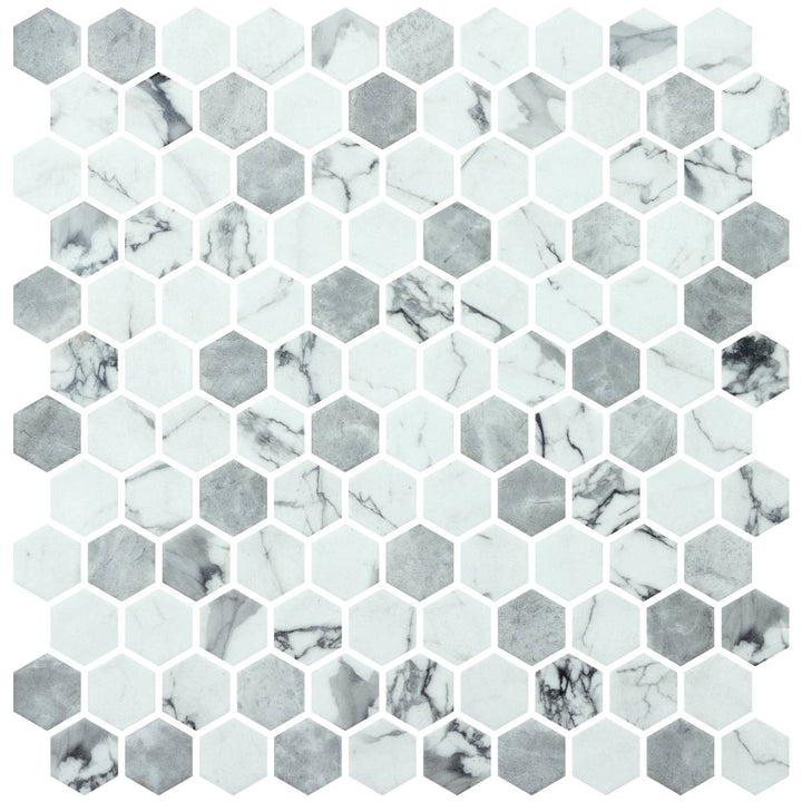 Hex Misty Matte Non Slip 30.1 x 29.0cm Mosaic Sheet