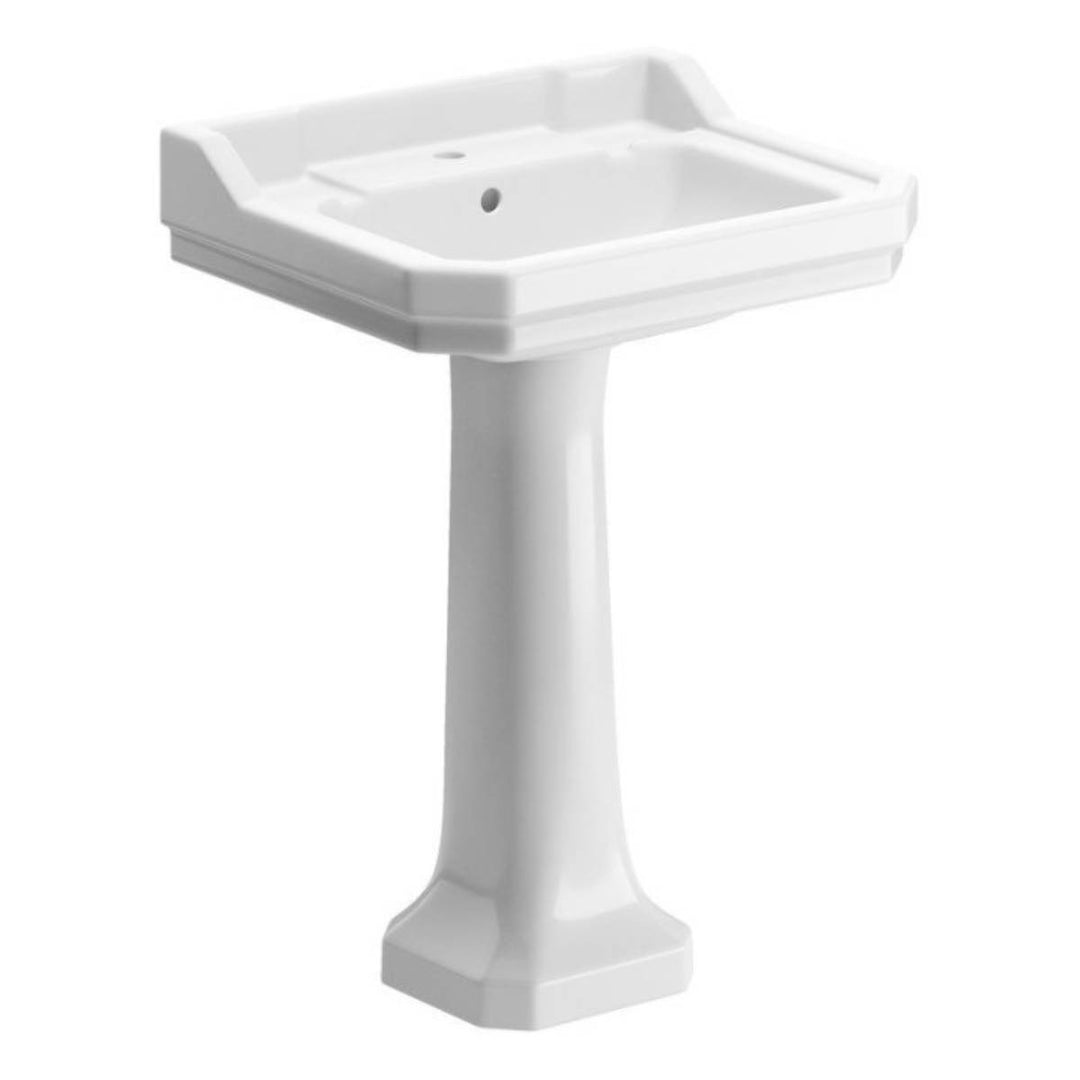 Moods Bathrooms to Love Sherbourne 1 Tap Hole Basin & Full Pedestal