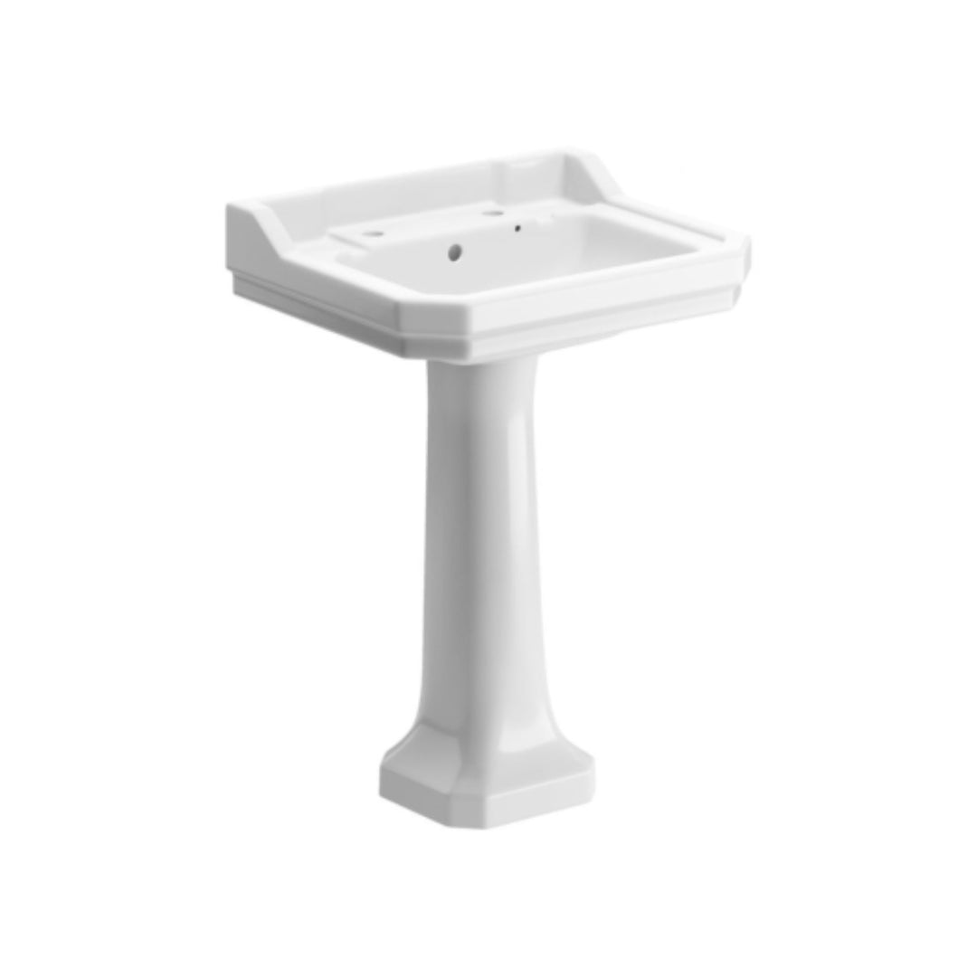 Moods Sherbourne 2 Tap Hole Basin &amp; Full Pedestal