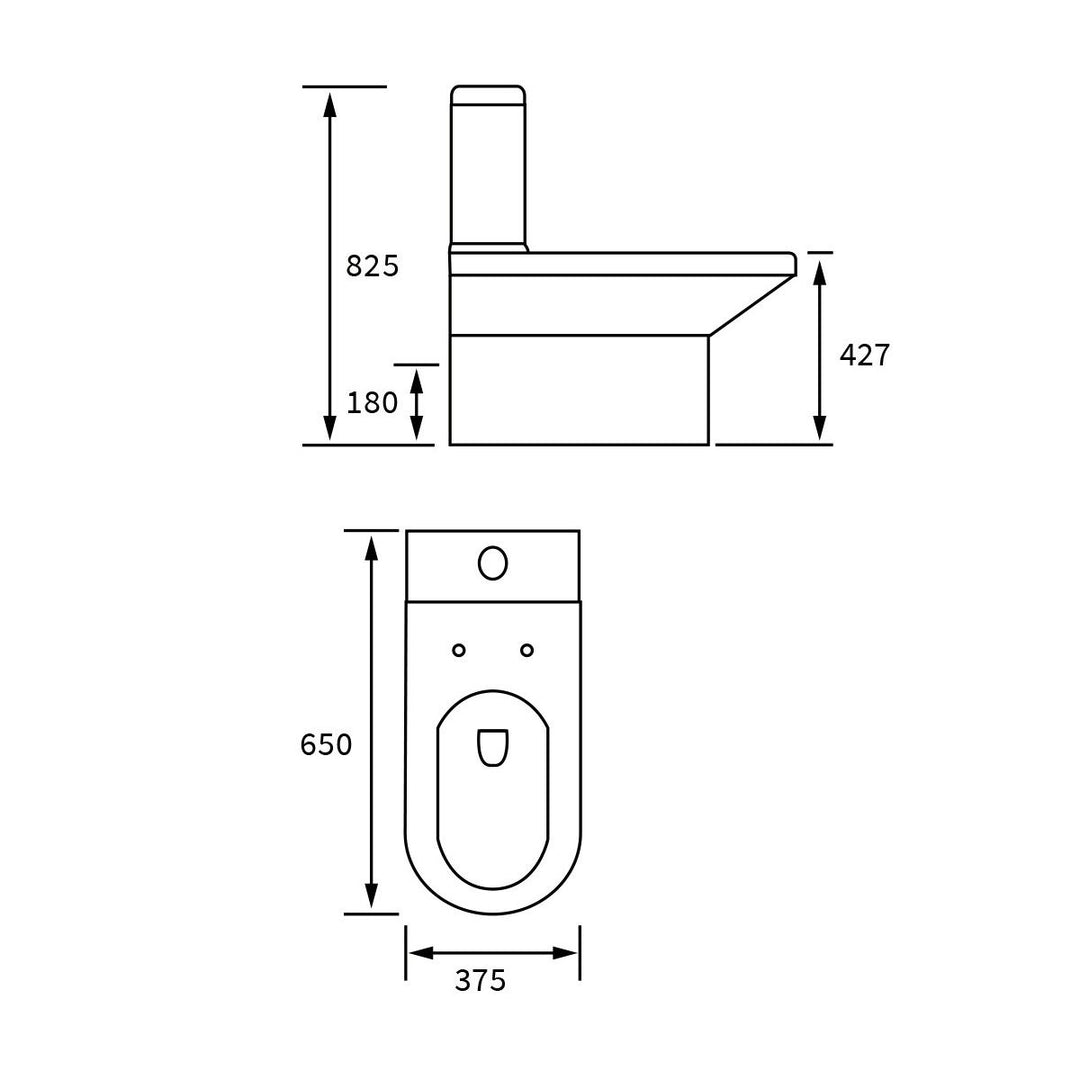Ari Design Lisbon Close Coupled Fully Shrouded Toilet &amp; Soft Close Seat