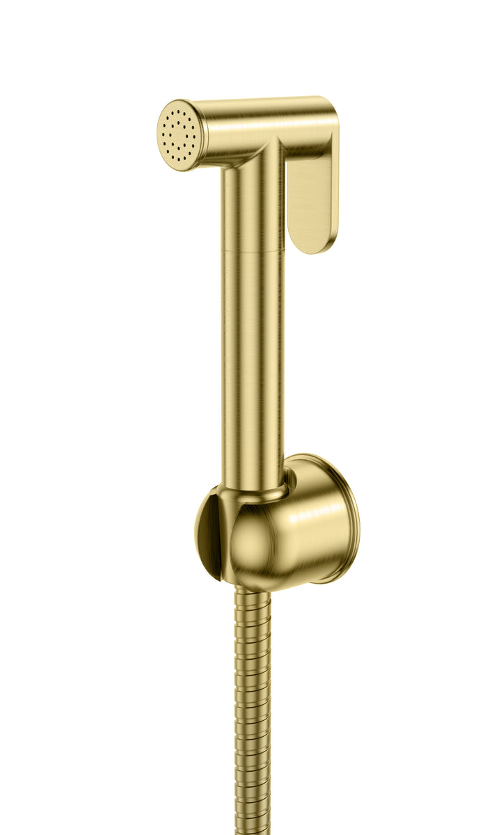 Eliseo Ricci Douche Handset, Flexi Hose and Holder - Brushed Brass