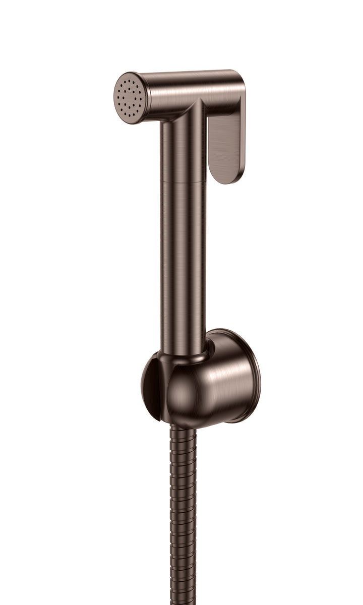 Eliseo Ricci Douche Handset, Flexi Hose and Holder - Brushed Bronze