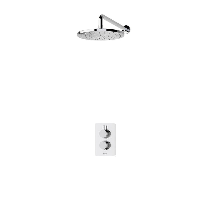Aqualisa Dream Concealed Thermostatic Mixer Single Outlet With Wall Fixed Head - Round