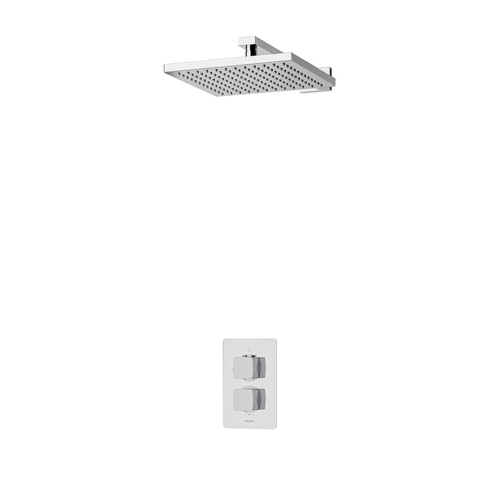 Aqualisa Dream Concealed Thermostatic Mixer Single Outlet With Wall Fixed Head - Square