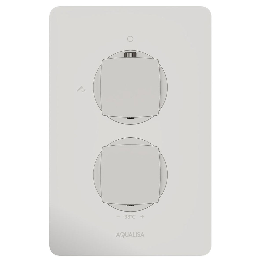 Aqualisa Dream Concealed Thermostatic Mixer Single Outlet With Wall Fixed Head - Square