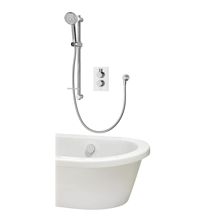 Aqualisa Dream Concealed Thermostatic Mixer Dual Outlet With Adj Kit &amp; Bath Fill - Round