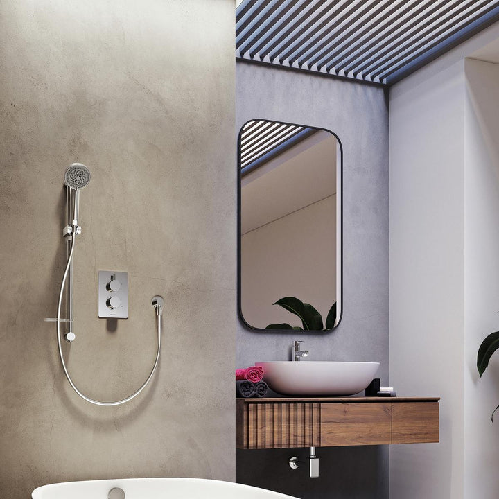 Aqualisa Dream Concealed Thermostatic Mixer Dual Outlet With Adj Kit &amp; Bath Fill - Round