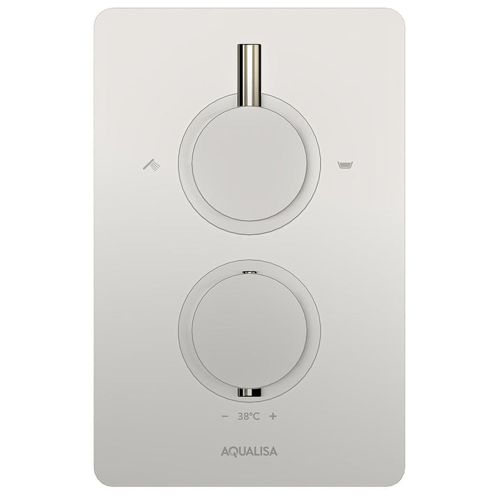 Aqualisa Dream Concealed Thermostatic Mixer Dual Outlet With Adj Kit &amp; Wall Fixed Head - Round