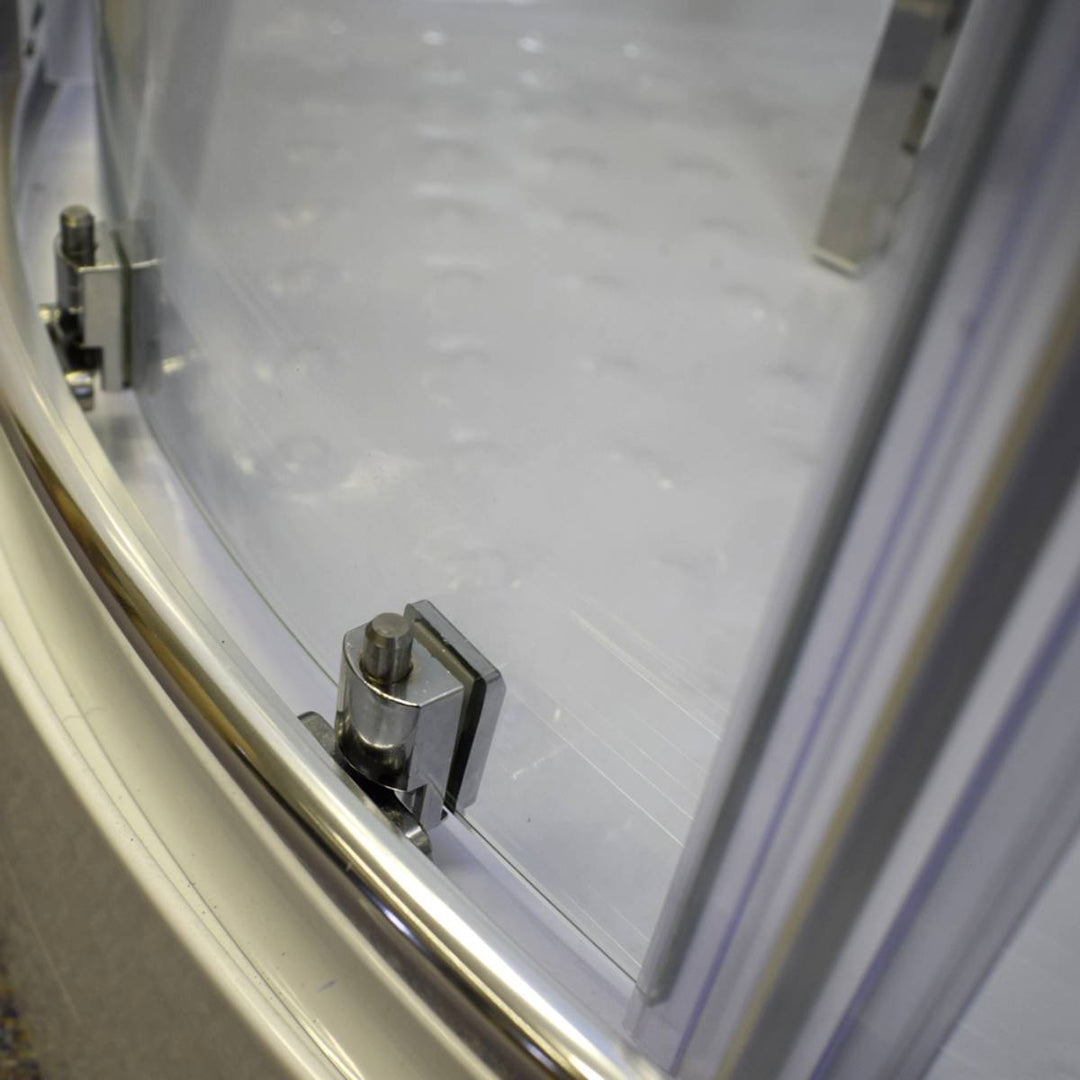 Vidalux Pure Electric 900mm Shower Cabin Black - Lux White 9.5KW