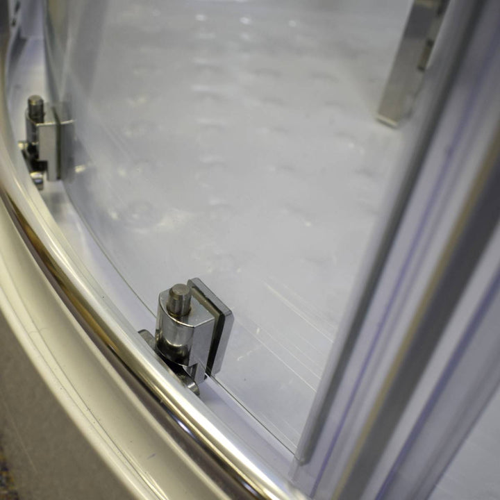 Vidalux Pure Electric 1000mm Shower Cabin White - Gun Metal 8.5KW
