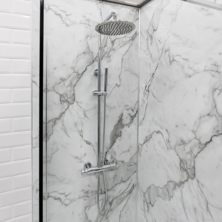 Eliseo Ricci Exclusiv Round Rigid Riser Shower - Chrome