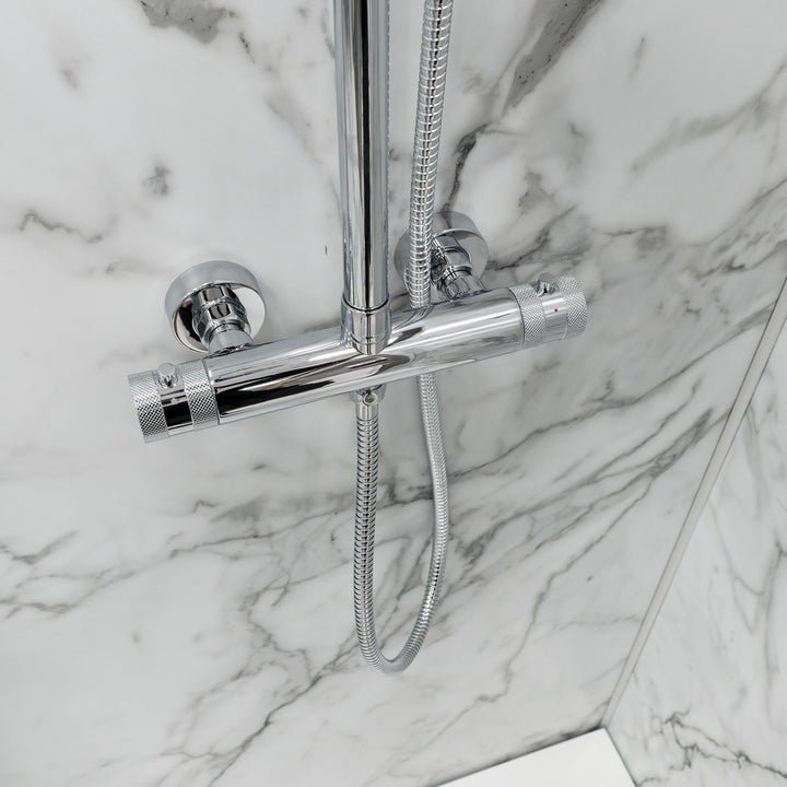 Eliseo Ricci Exclusiv Round Rigid Riser Shower - Chrome