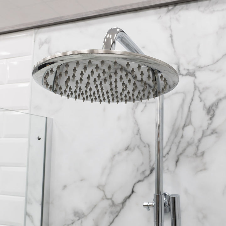 Eliseo Ricci Exclusiv Round Rigid Riser Shower - Chrome