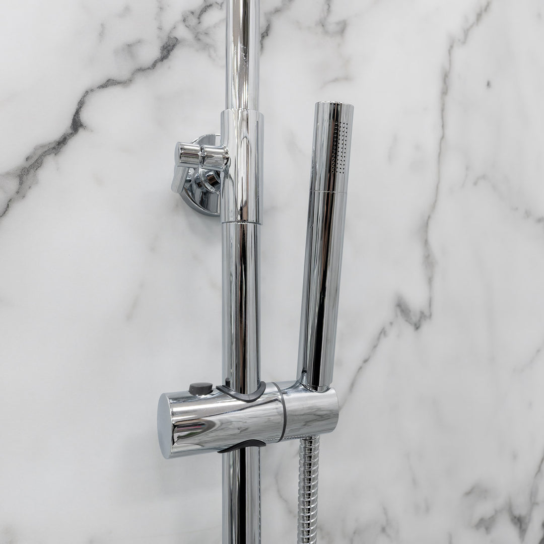 Eliseo Ricci Exclusiv Round Rigid Riser Shower - Chrome