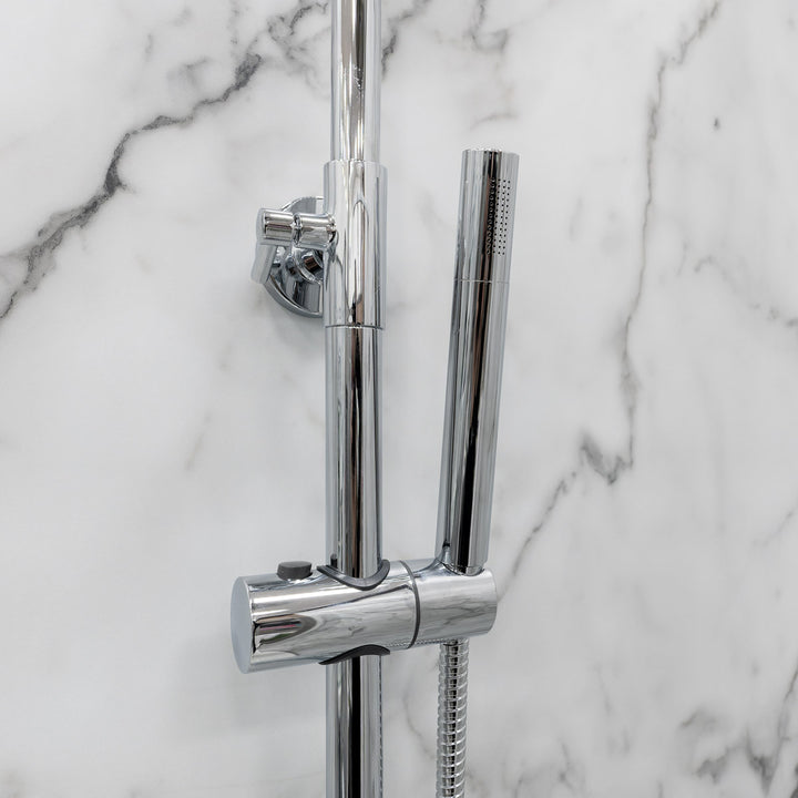 Eliseo Ricci Exclusiv Round Rigid Riser Shower - Chrome