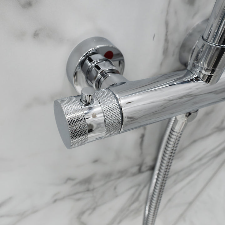 Eliseo Ricci Exclusiv Round Rigid Riser Shower - Chrome