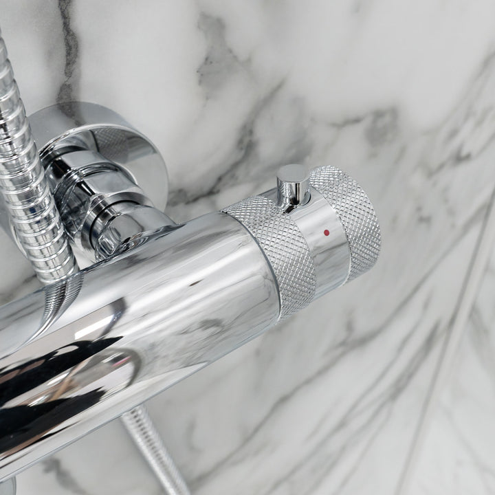 Eliseo Ricci Exclusiv Round Rigid Riser Shower - Chrome
