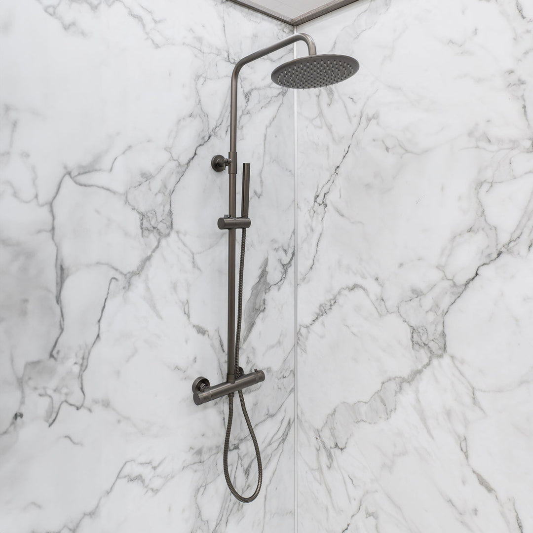 Eliseo Ricci Exclusiv Round Rigid Riser Shower - Gunmetal