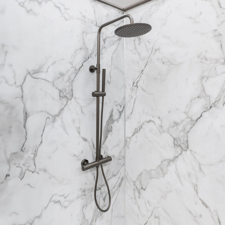 Eliseo Ricci Exclusiv Round Rigid Riser Shower - Gunmetal