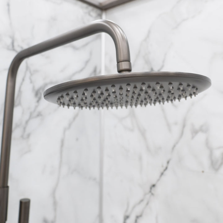 Eliseo Ricci Exclusiv Round Rigid Riser Shower - Gunmetal