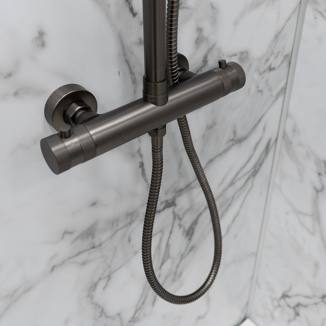 Eliseo Ricci Exclusiv Round Rigid Riser Shower - Gunmetal
