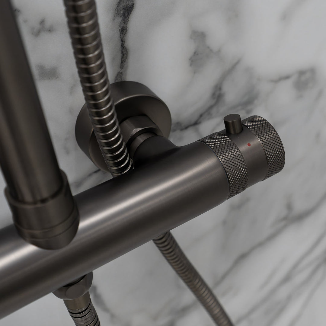 Eliseo Ricci Exclusiv Round Rigid Riser Shower - Gunmetal