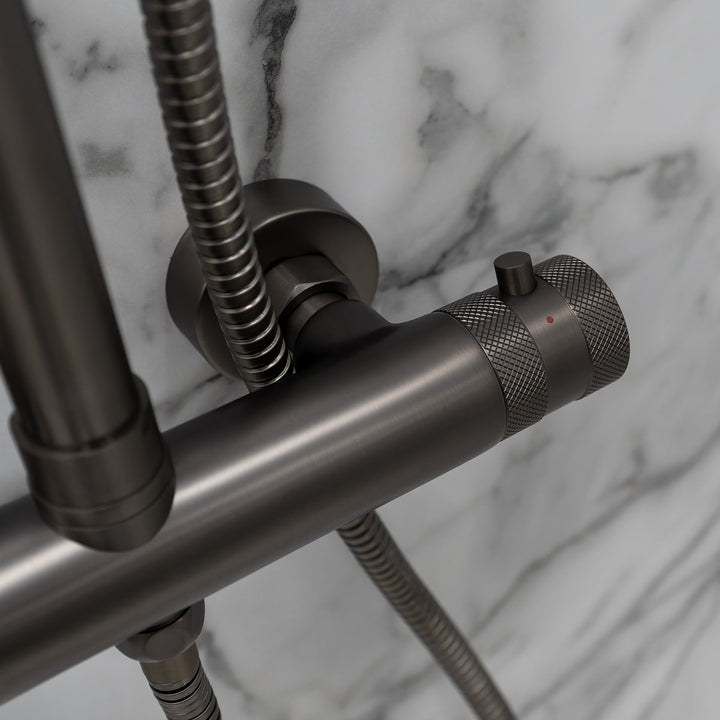 Eliseo Ricci Exclusiv Round Rigid Riser Shower - Gunmetal