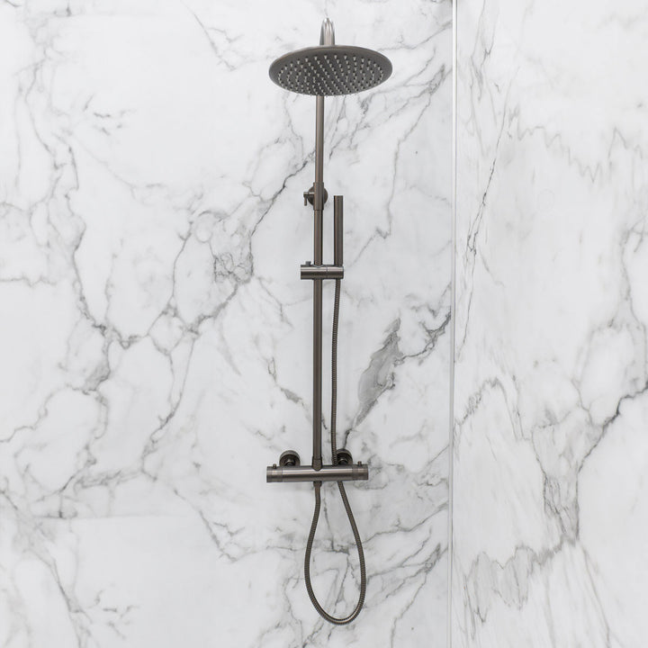 Eliseo Ricci Exclusiv Round Rigid Riser Shower - Gunmetal