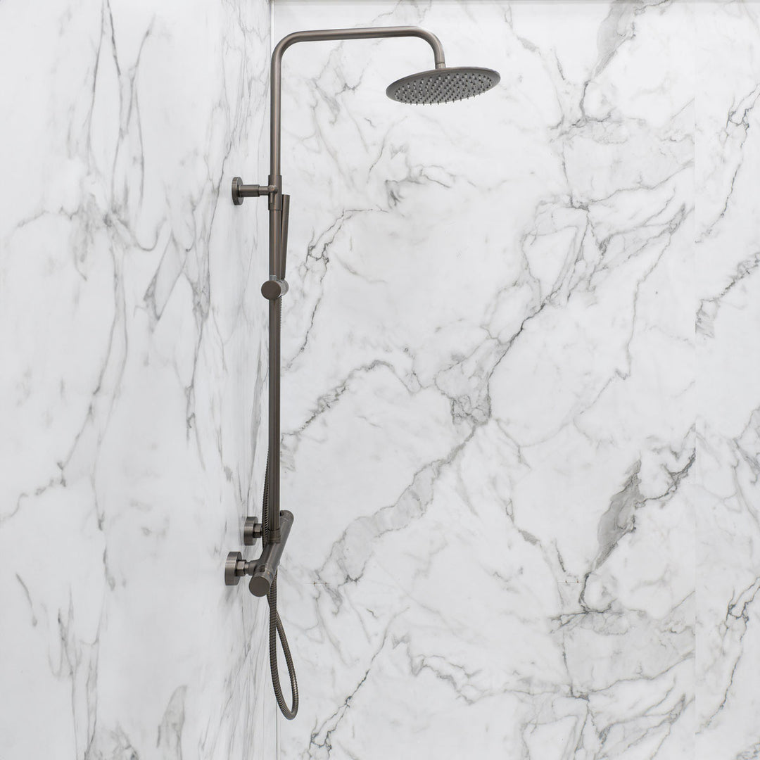 Eliseo Ricci Exclusiv Round Rigid Riser Shower - Gunmetal