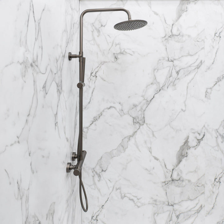Eliseo Ricci Exclusiv Round Rigid Riser Shower - Gunmetal