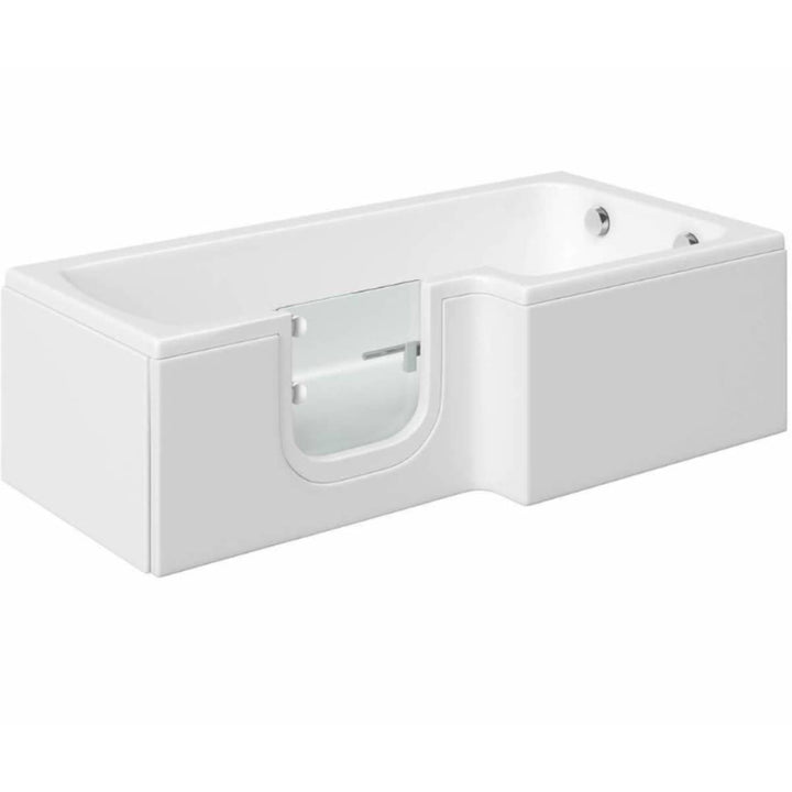 Bathe Easy Solarna Easy Access 1700mm L-Shape Bath, Screen &amp; Panels - Left Hand