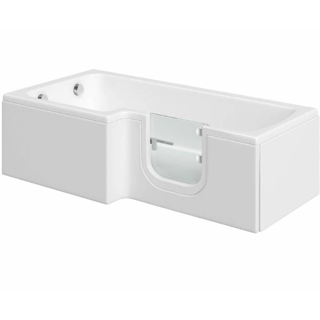 Bathe Easy Solarna Easy Access 1700mm L-Shape Bath, Screen &amp; Panels - Right Hand