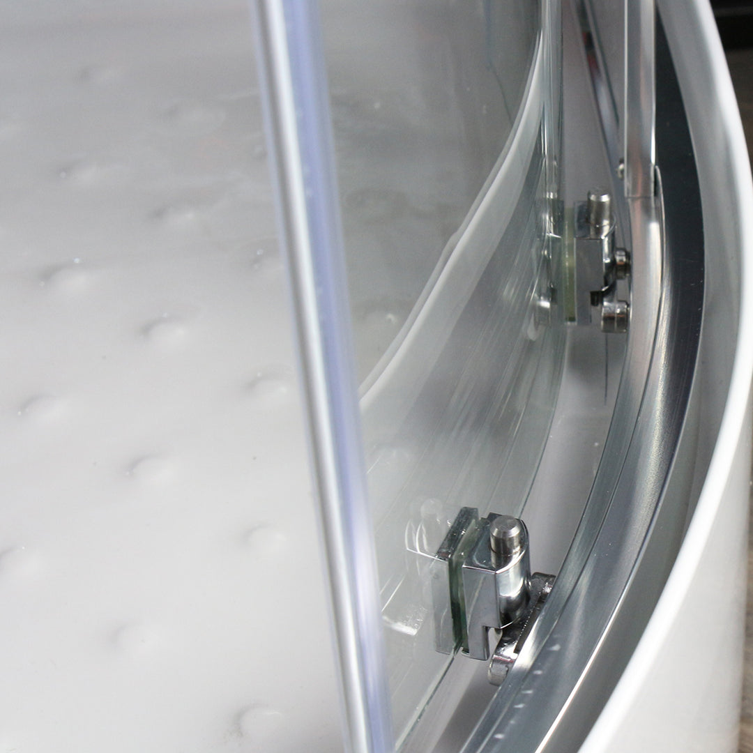 Platinum Steam Shower 800x800mm - Chrome Frame/Clear Glass - Mirror