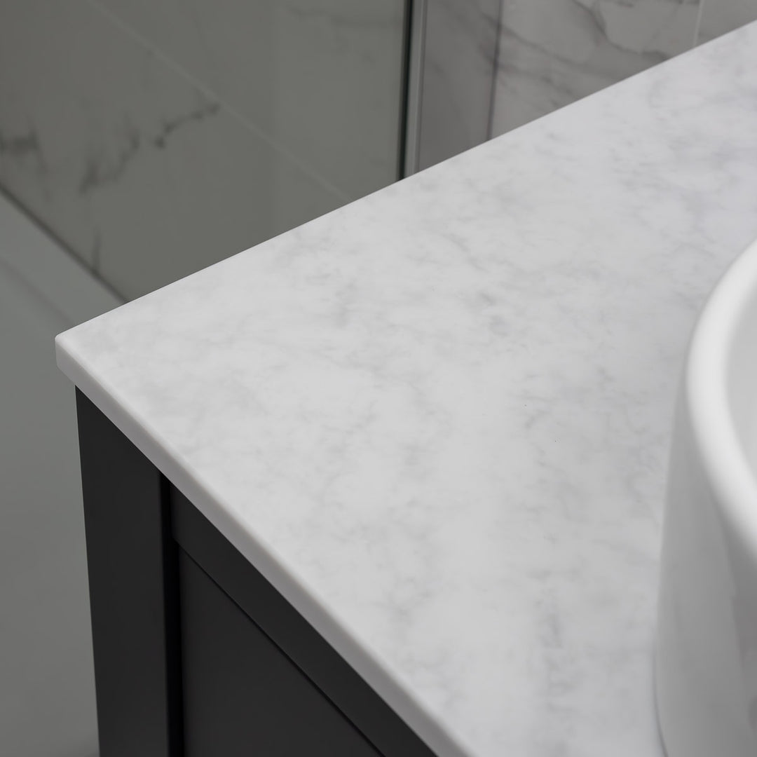 Josef Martin Eden 1050mm Floor Standing Vanity Unit &amp; Pebble Worktop - Slate