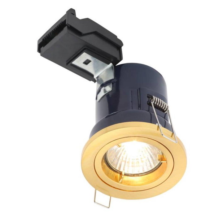 Forum Electralite ELA-27465-SATBRS Yate Fixed Fire Rated Downlight - Satin Brass