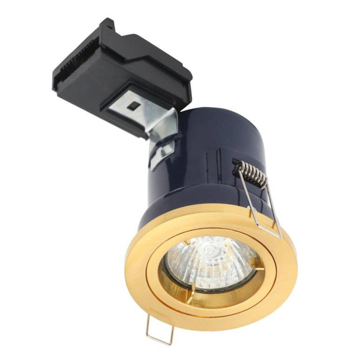 Forum Electralite ELA-27465-SATBRS Yate Fixed Fire Rated Downlight - Satin Brass