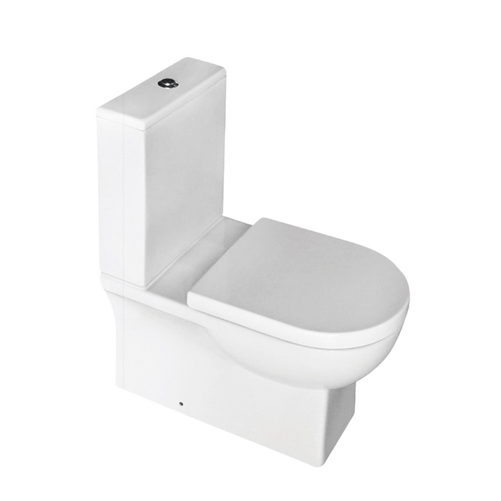 Enzo Close Coupled Fully Back to Wall Toilet Cyclone Flush &amp; Soft Close Seat